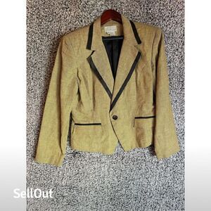 Vintage 80s Women's Blazer & Dress Set Multicolor Check Size M